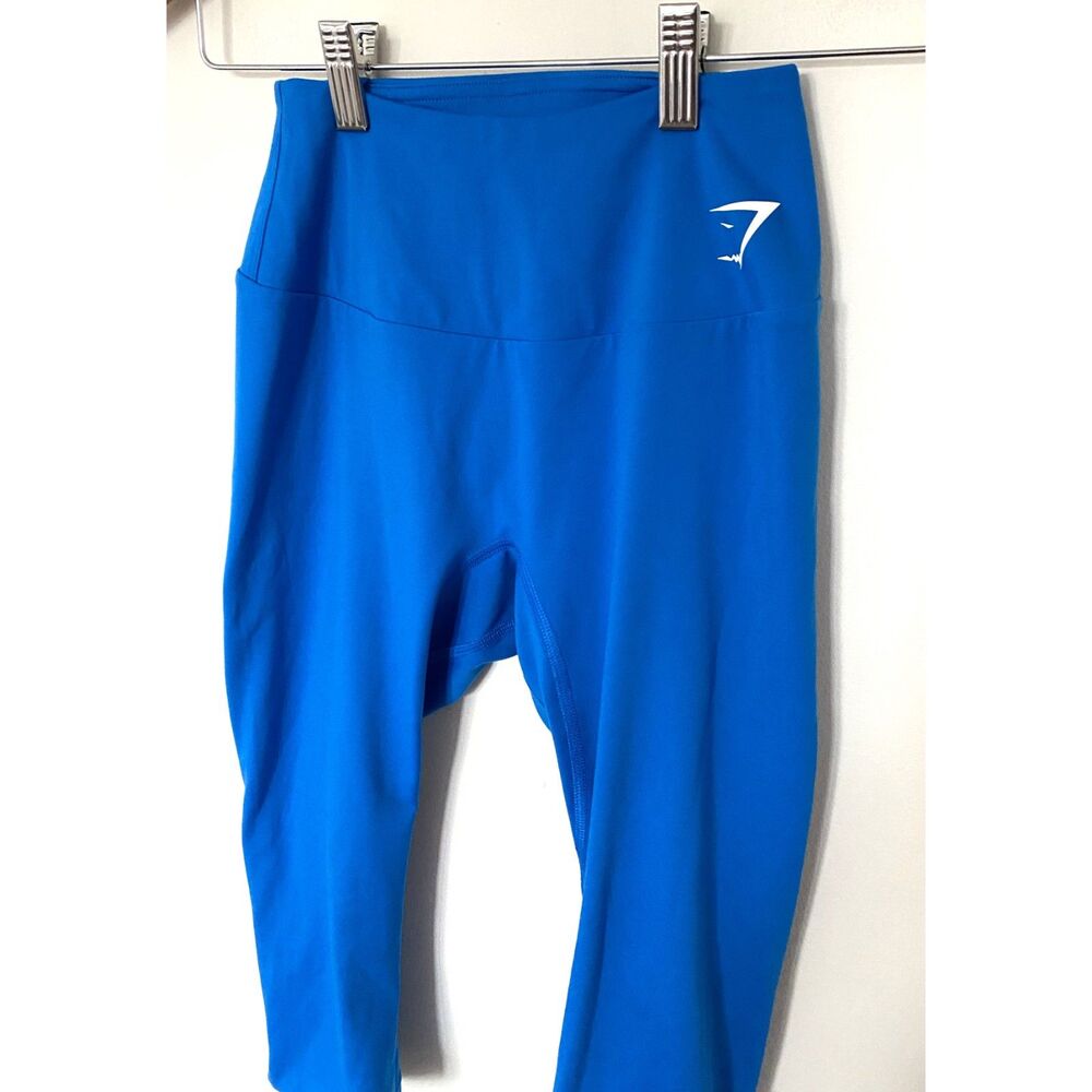 Gymshark Blue Cropped Calf Leggings Athletic Pants no sz tag
